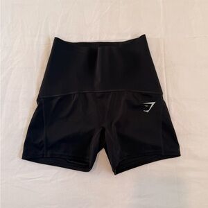 Gym Shark Women’s Black Seamless Shorts High Waist Size Small Scrunch Back